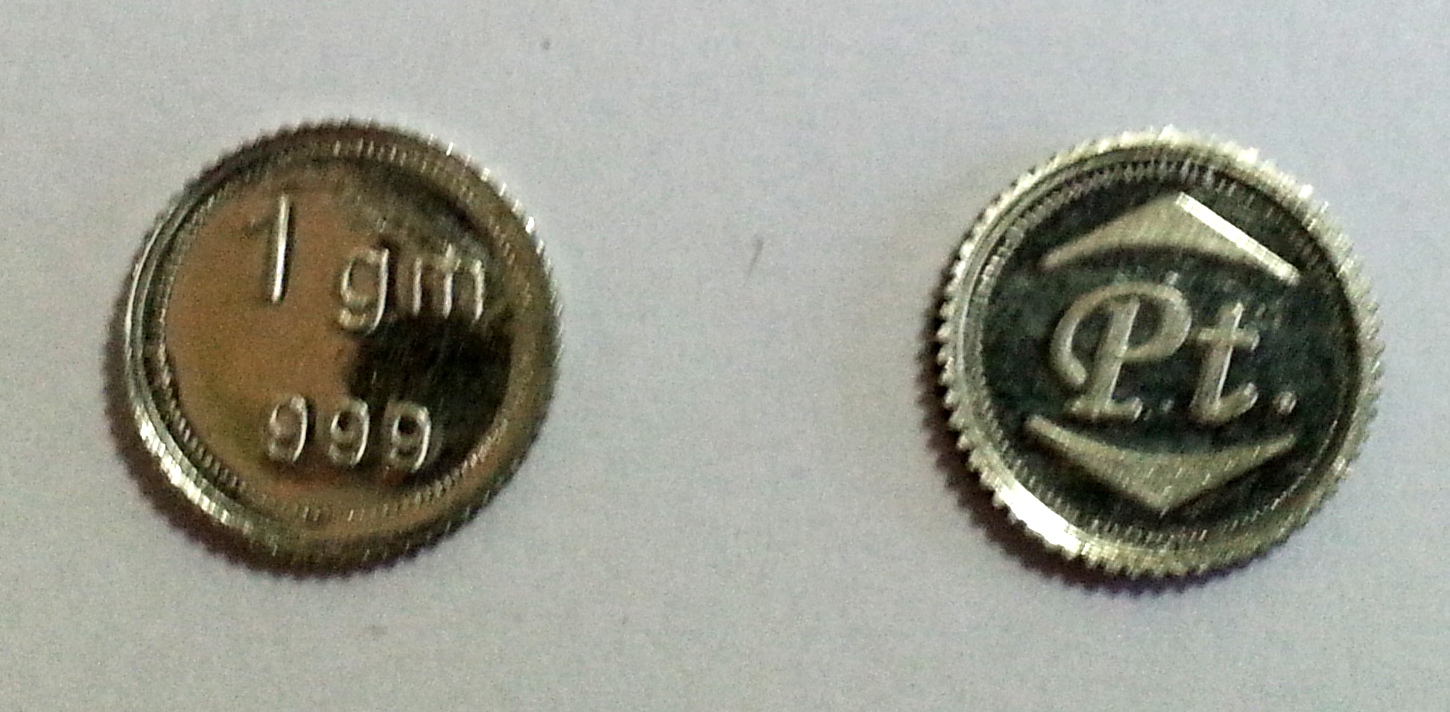 Platinum 1 gram coin